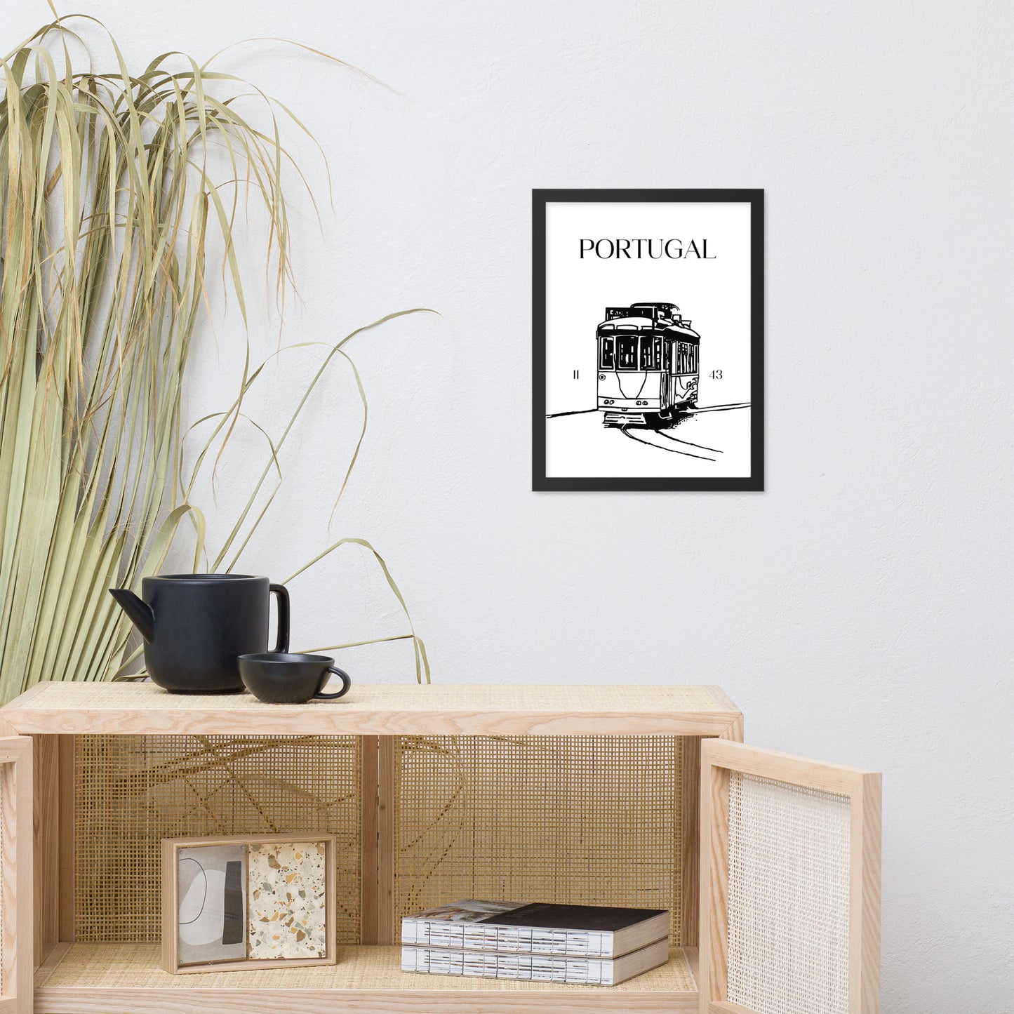 Affiche « Croquis Portugal » encadrée