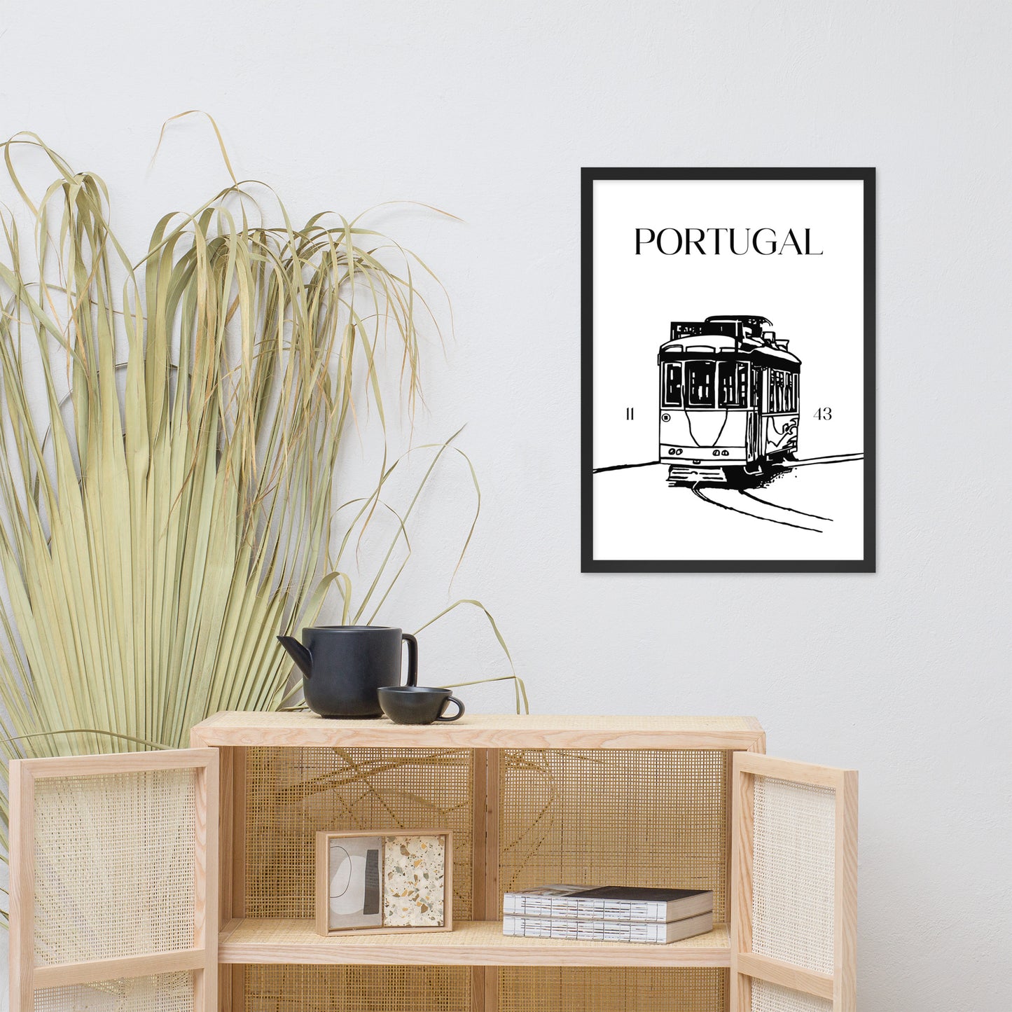 Affiche « Croquis Portugal » encadrée