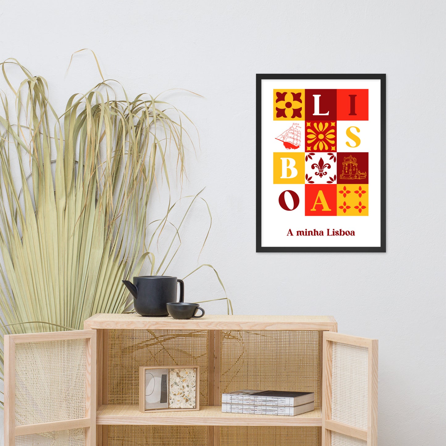 Affiche « A minha Lisboa » encadrée