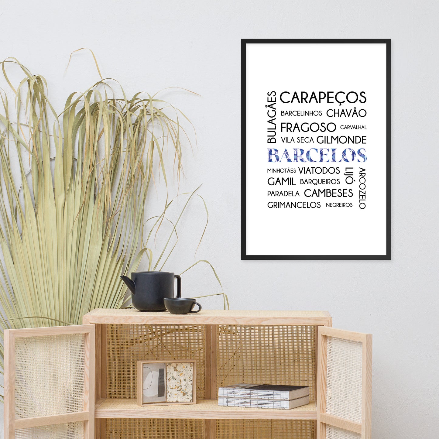 Affiche « Barcelos e freguesias » encadrée