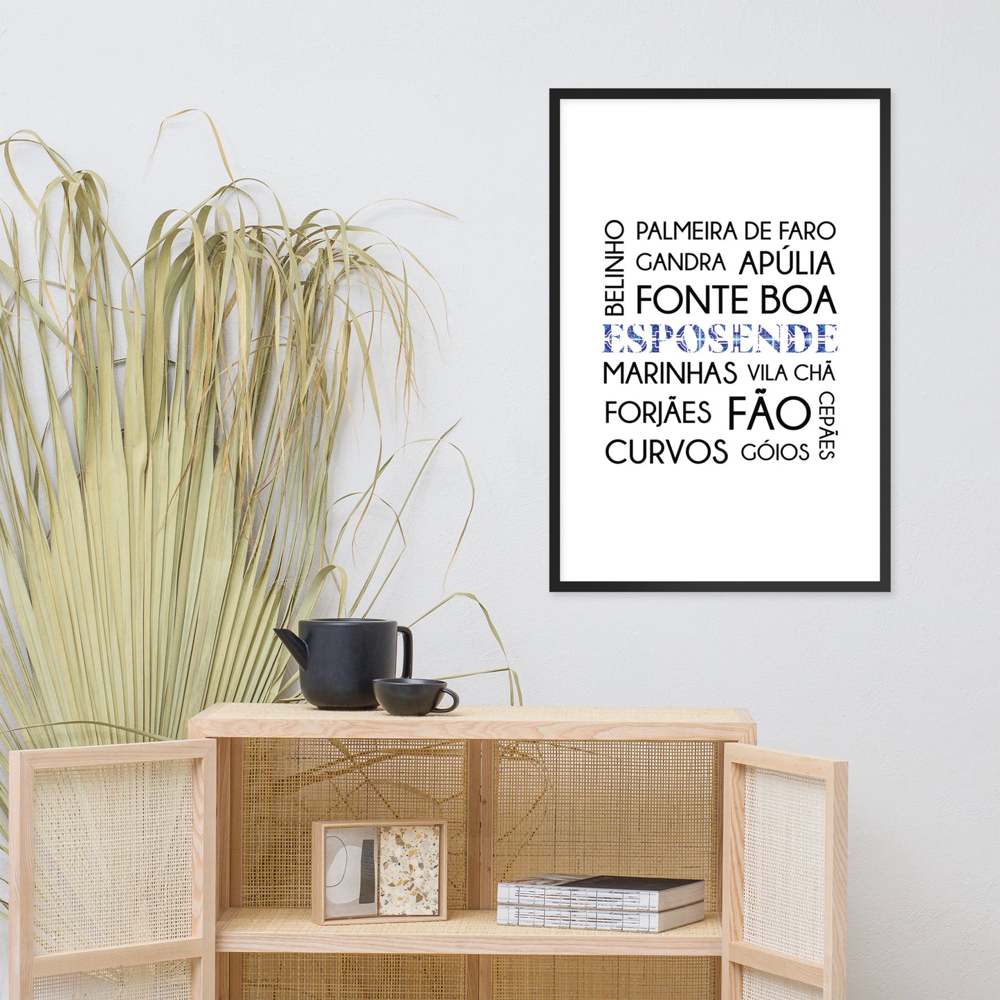 Affiche « Esposende e freguesias » encadrée