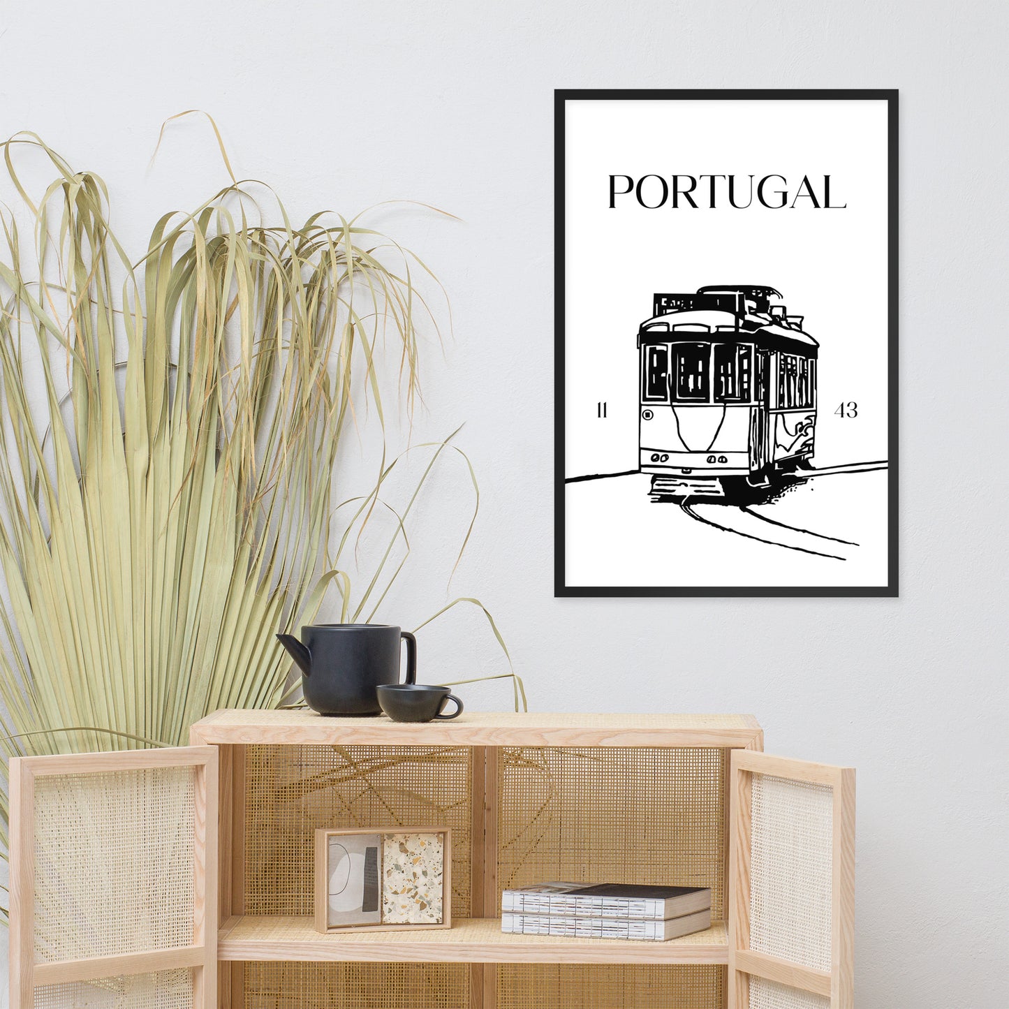 Affiche « Croquis Portugal » encadrée