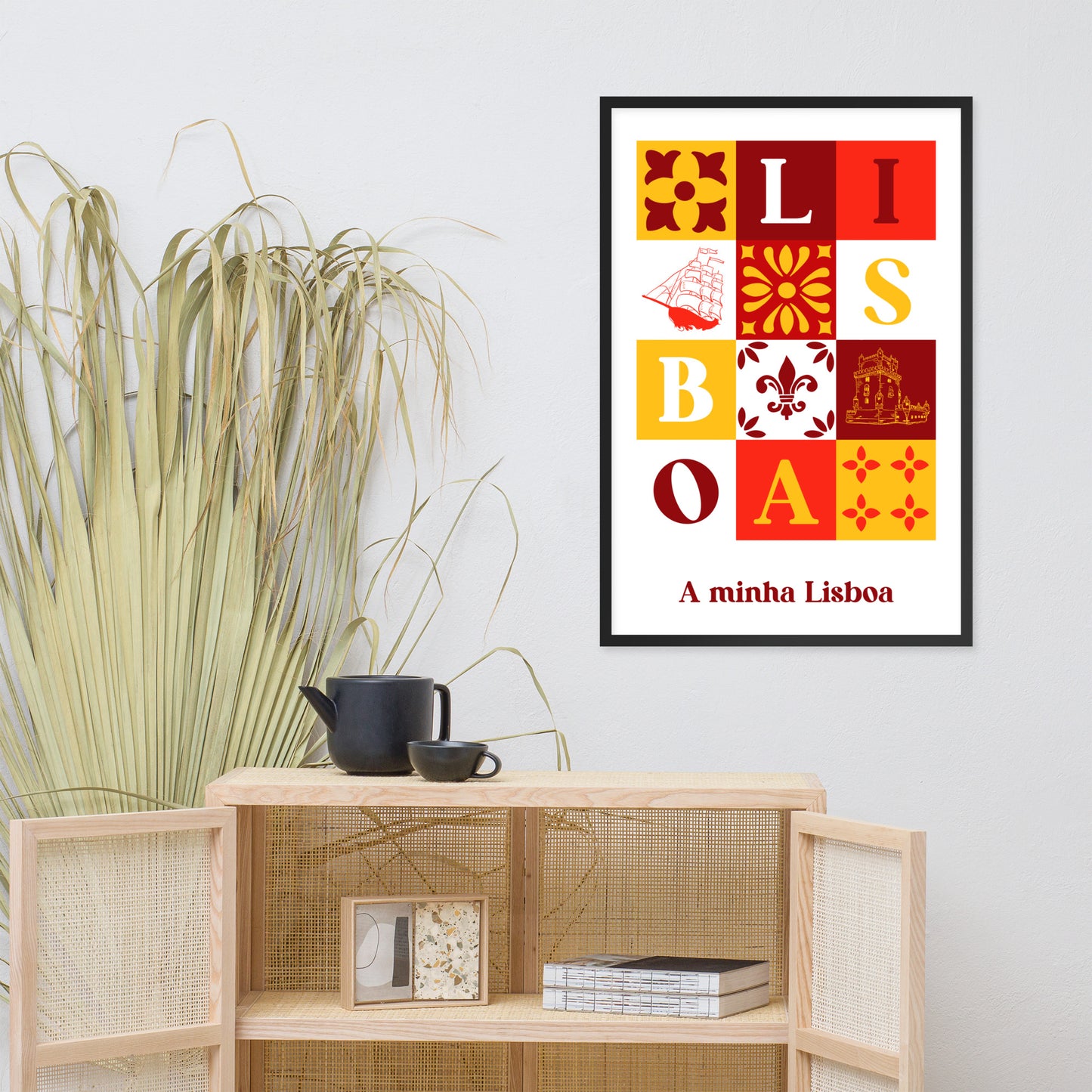 Affiche « A minha Lisboa » encadrée