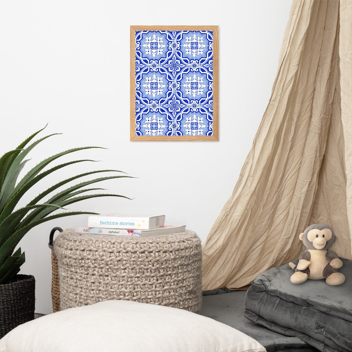 Affiche « Azulejos de Porto » encadrée