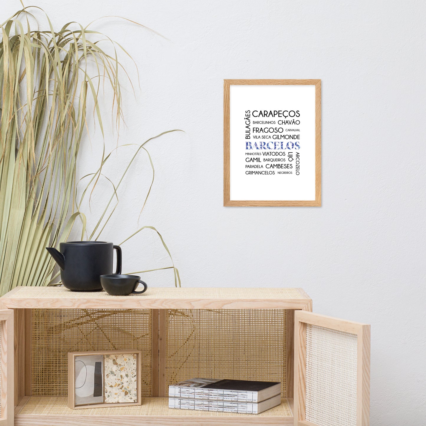 Affiche « Barcelos e freguesias » encadrée