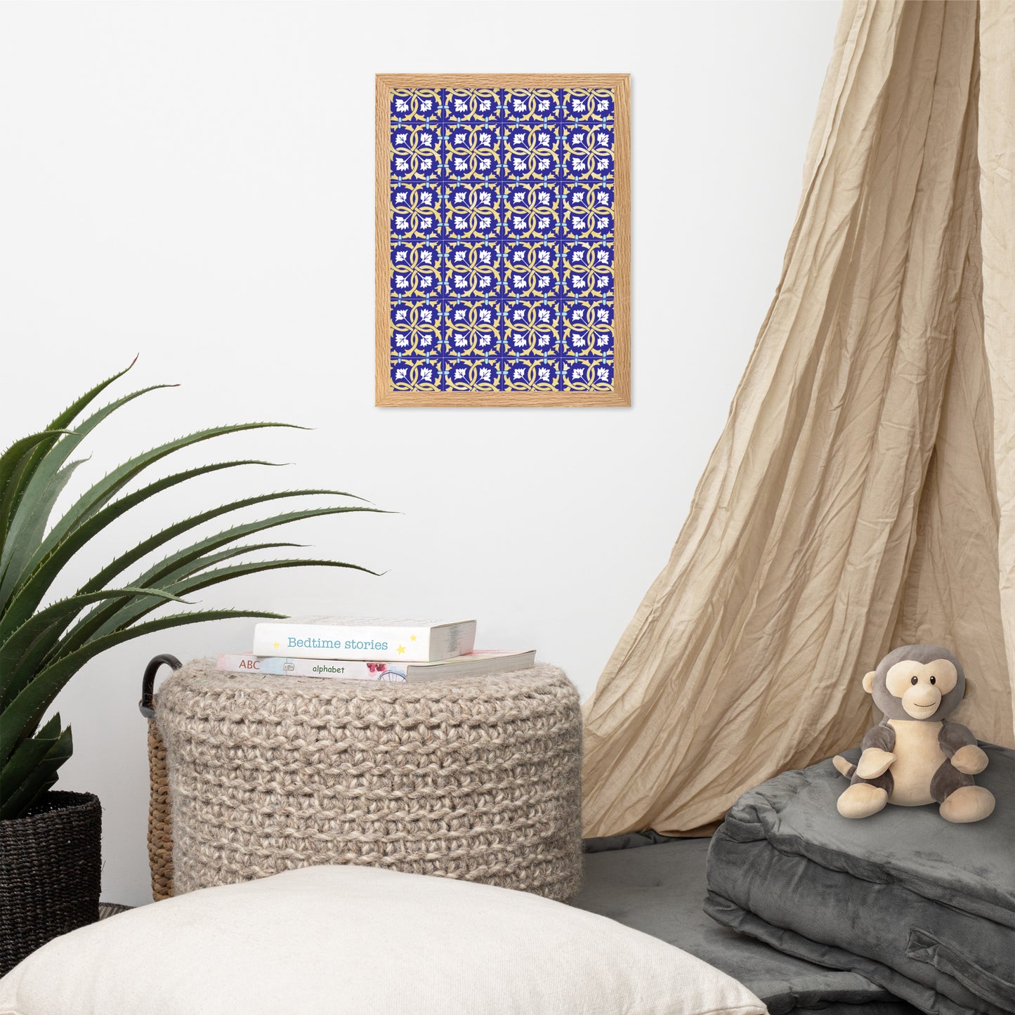 Affiche « Azulejos de Leiria » encadrée