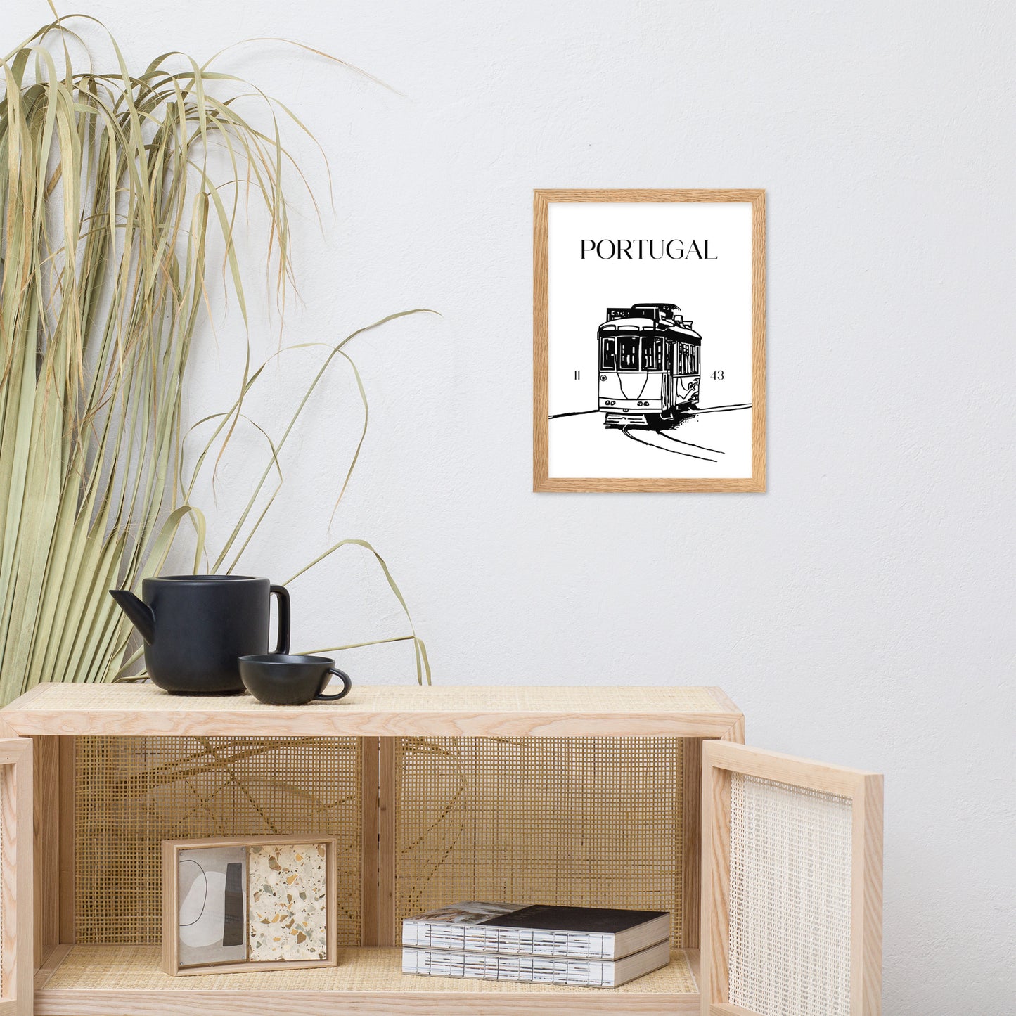 Affiche « Croquis Portugal » encadrée