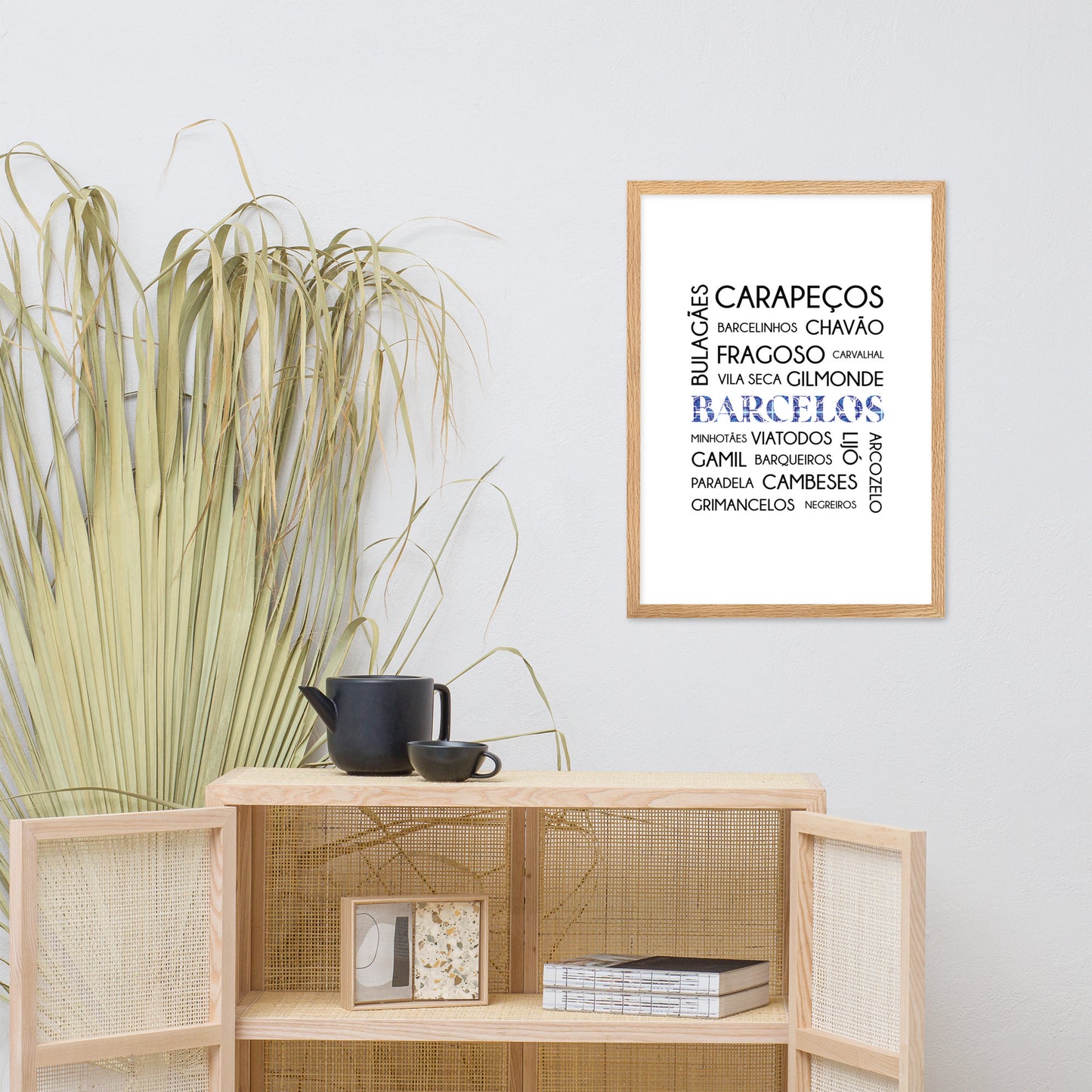 Affiche « Barcelos e freguesias » encadrée