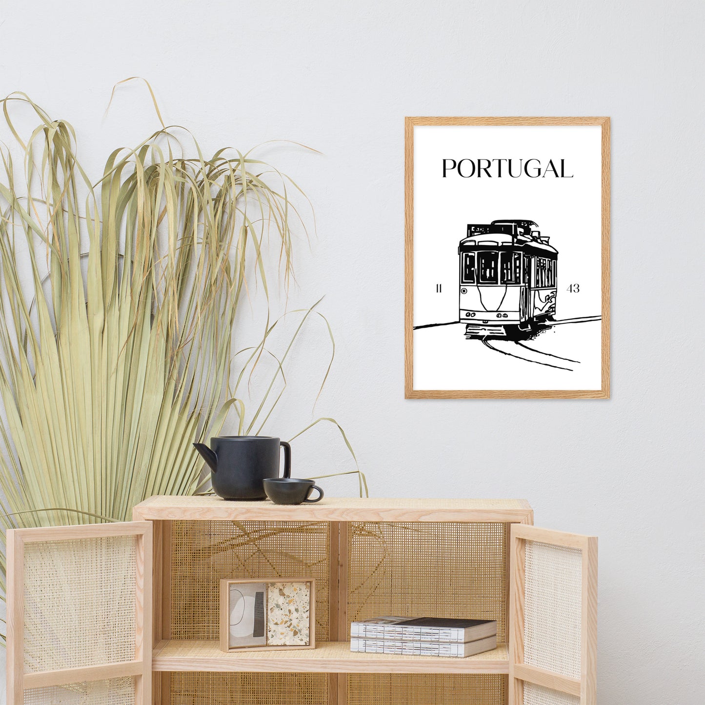 Affiche « Croquis Portugal » encadrée