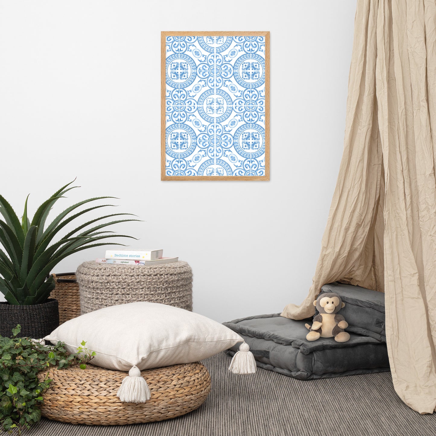 Affiche « Azulejos de Figueira da Foz » encadrée
