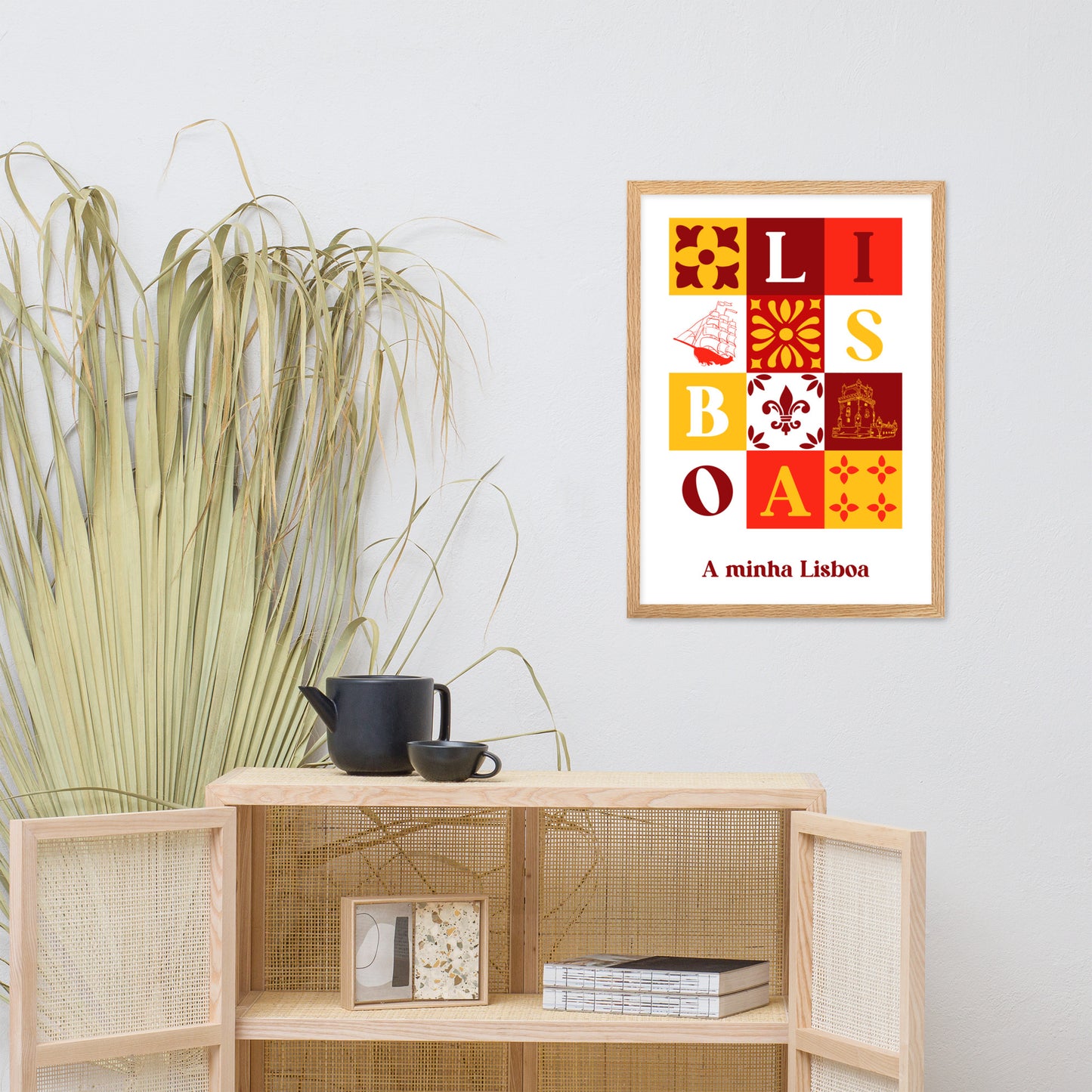 Affiche « A minha Lisboa » encadrée