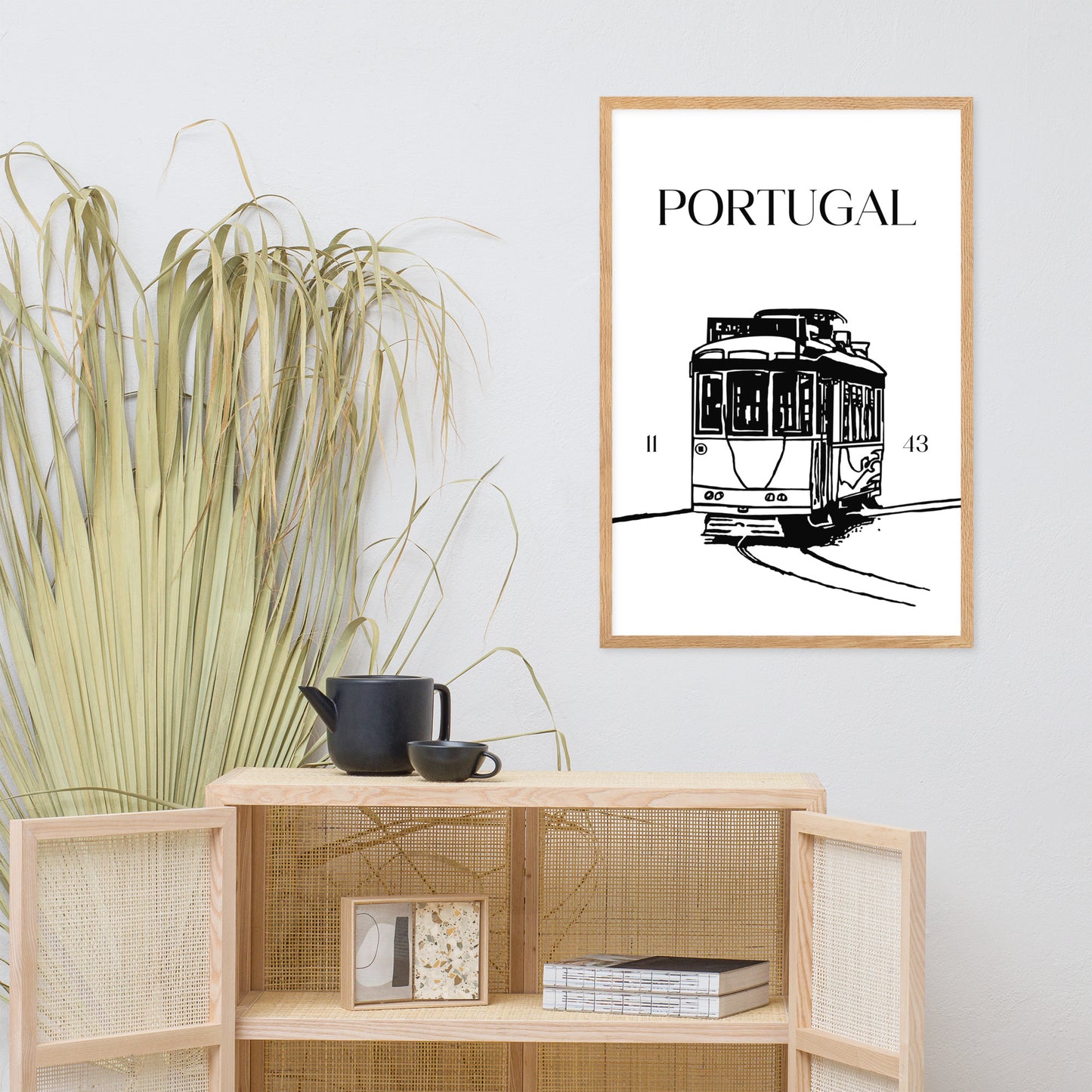 Affiche « Croquis Portugal » encadrée