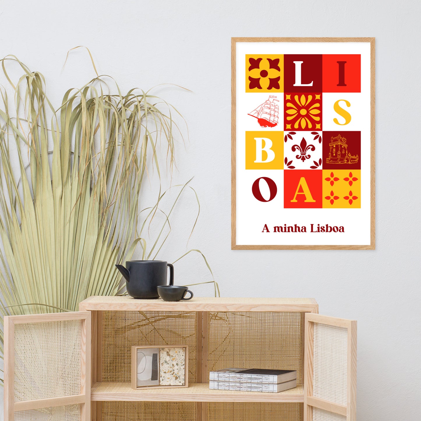 Affiche « A minha Lisboa » encadrée