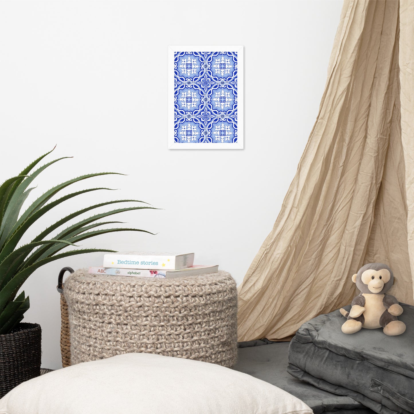 Affiche « Azulejos de Porto » encadrée