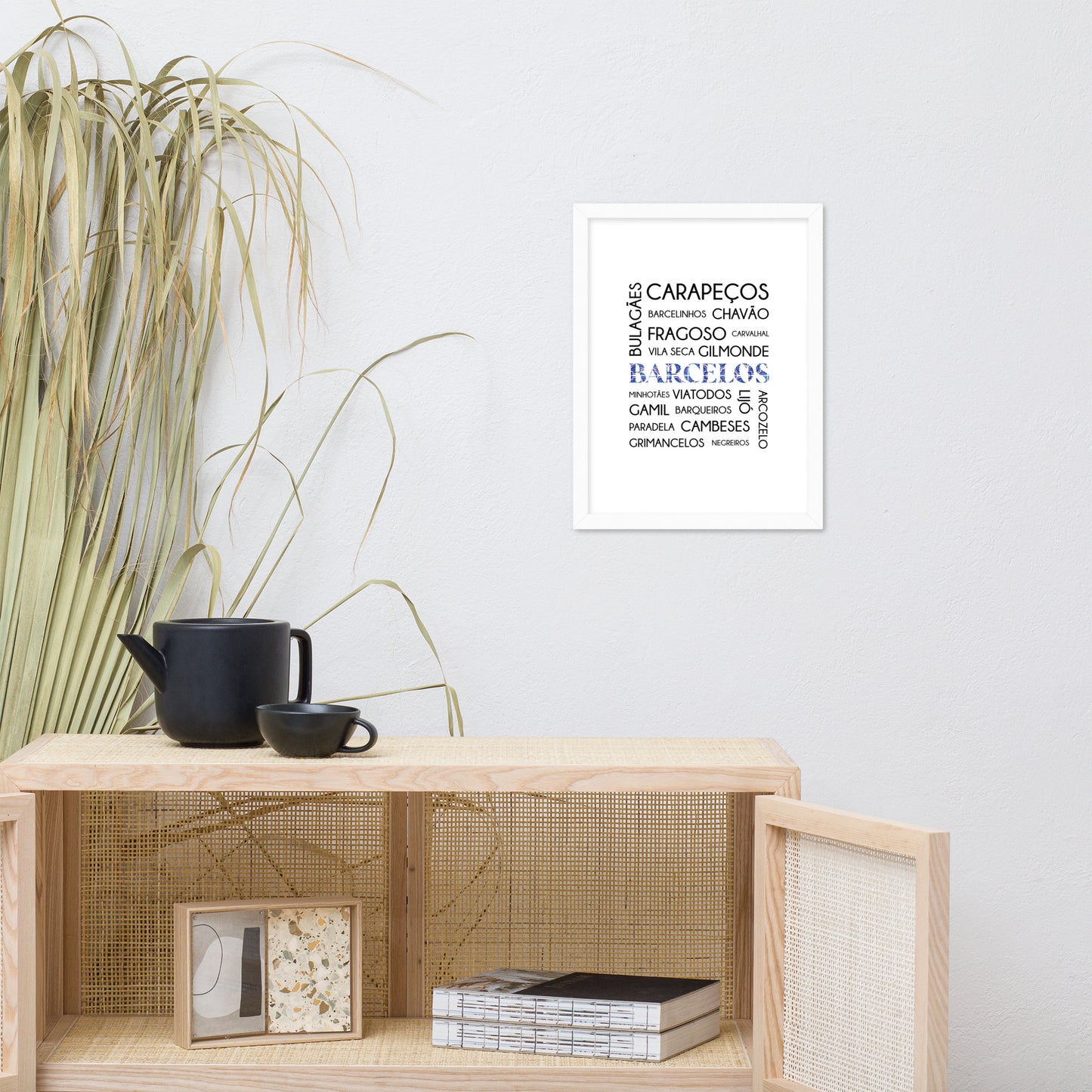 Affiche « Barcelos e freguesias » encadrée