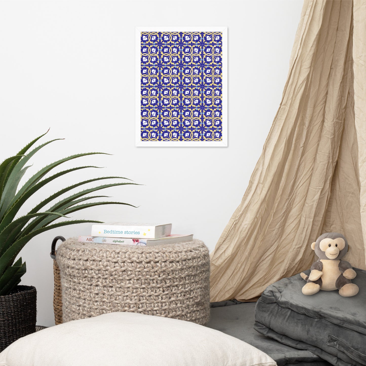 Affiche « Azulejos de Leiria » encadrée