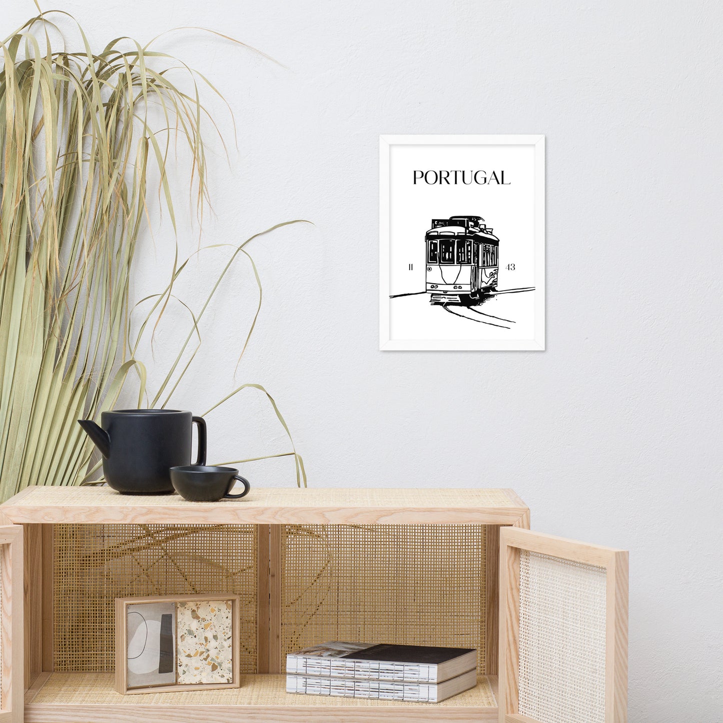 Affiche « Croquis Portugal » encadrée