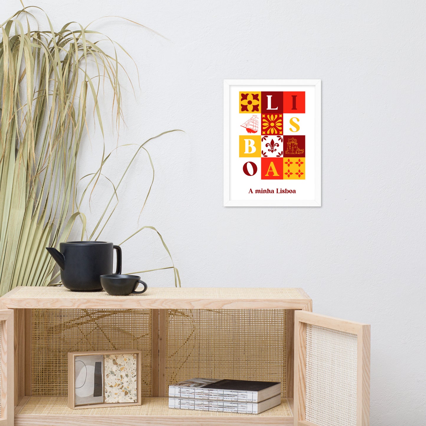 Affiche « A minha Lisboa » encadrée