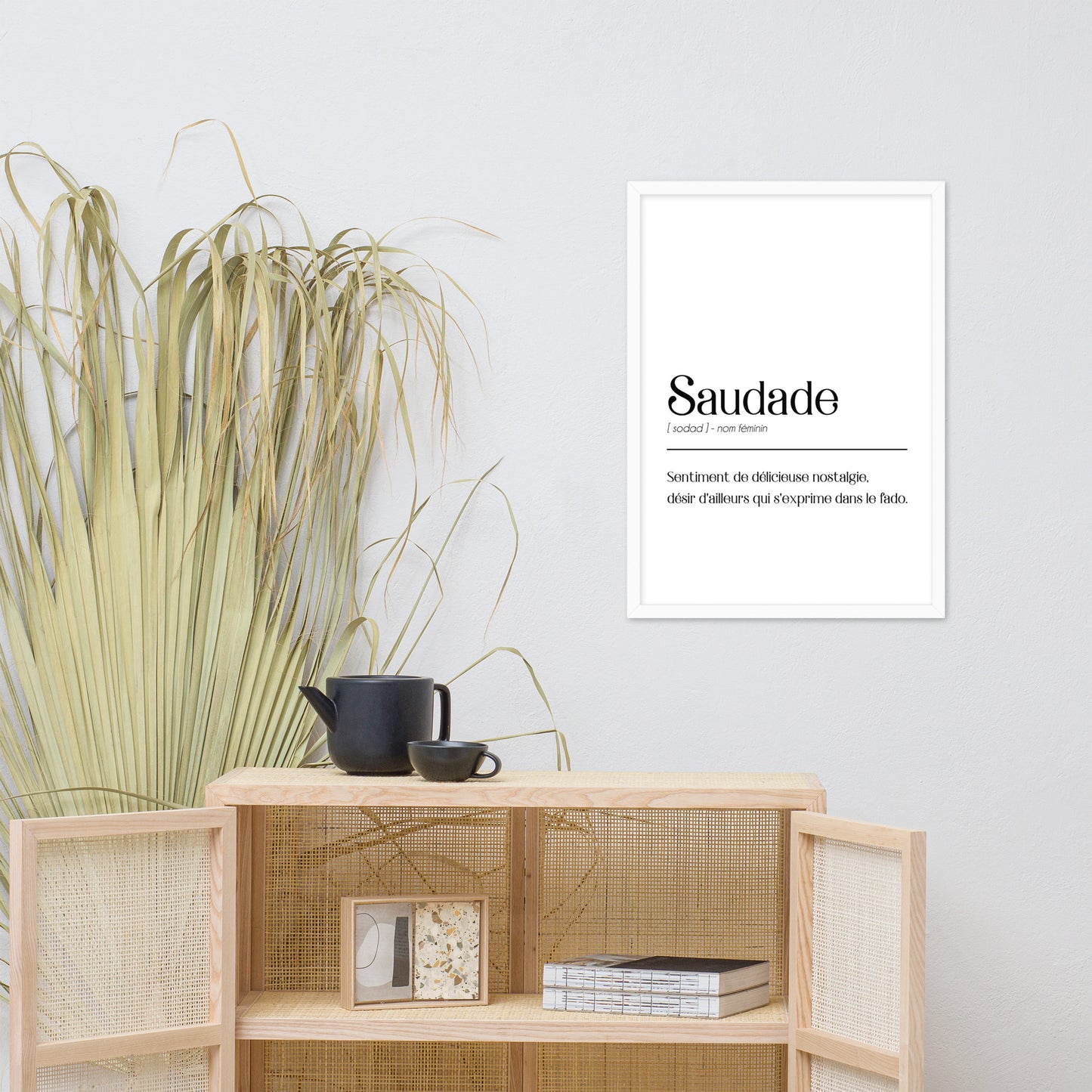 Affiche « Saudade » encadrée