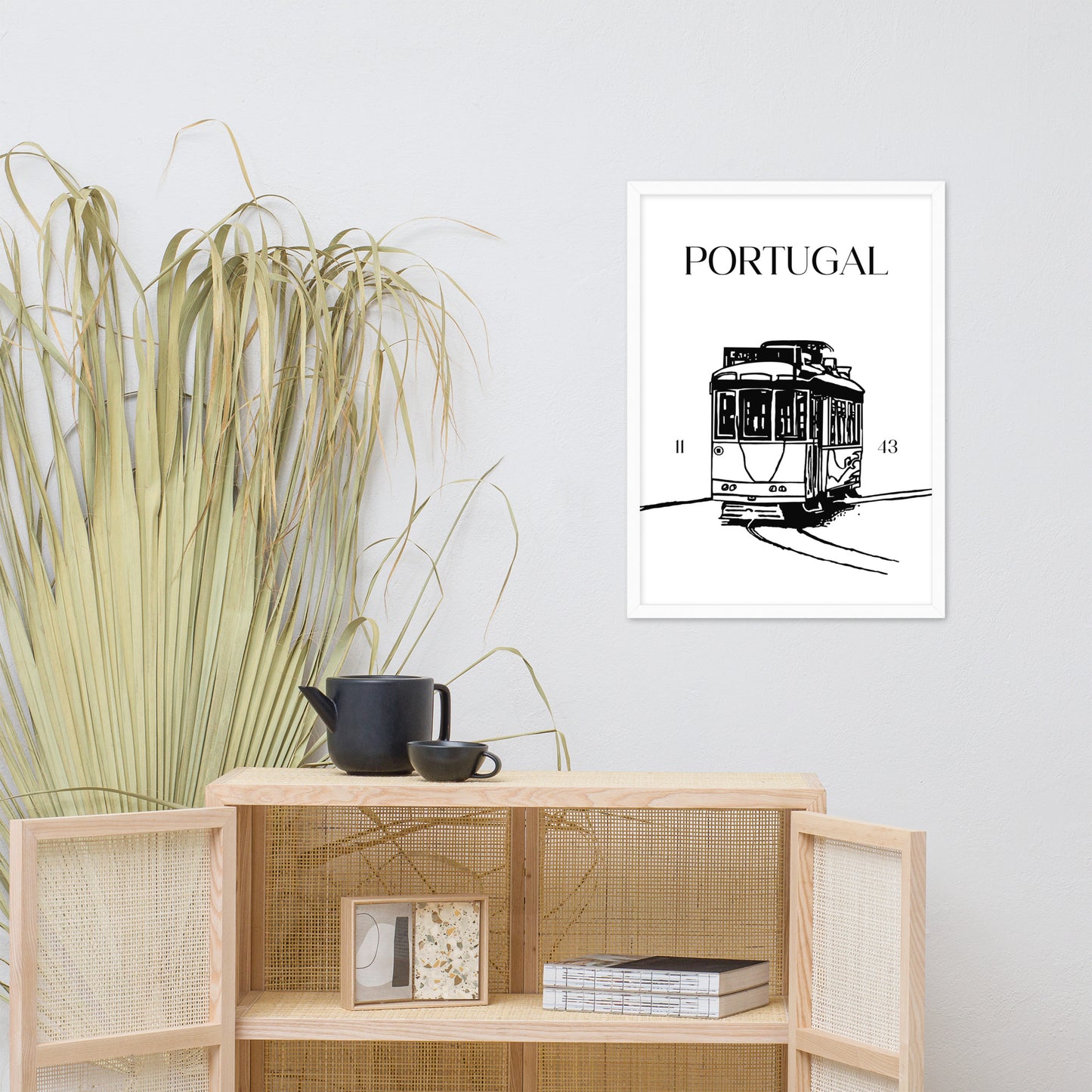 Affiche « Croquis Portugal » encadrée