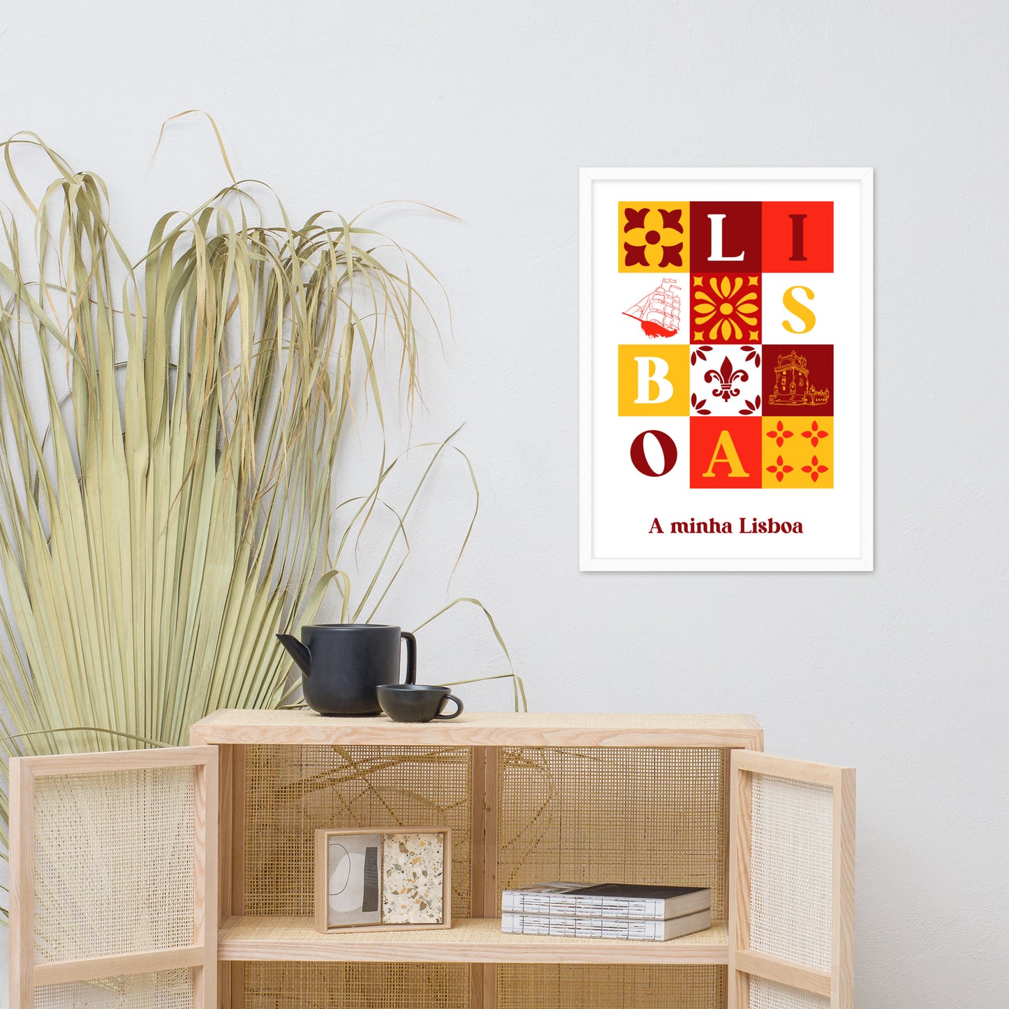 Affiche « A minha Lisboa » encadrée