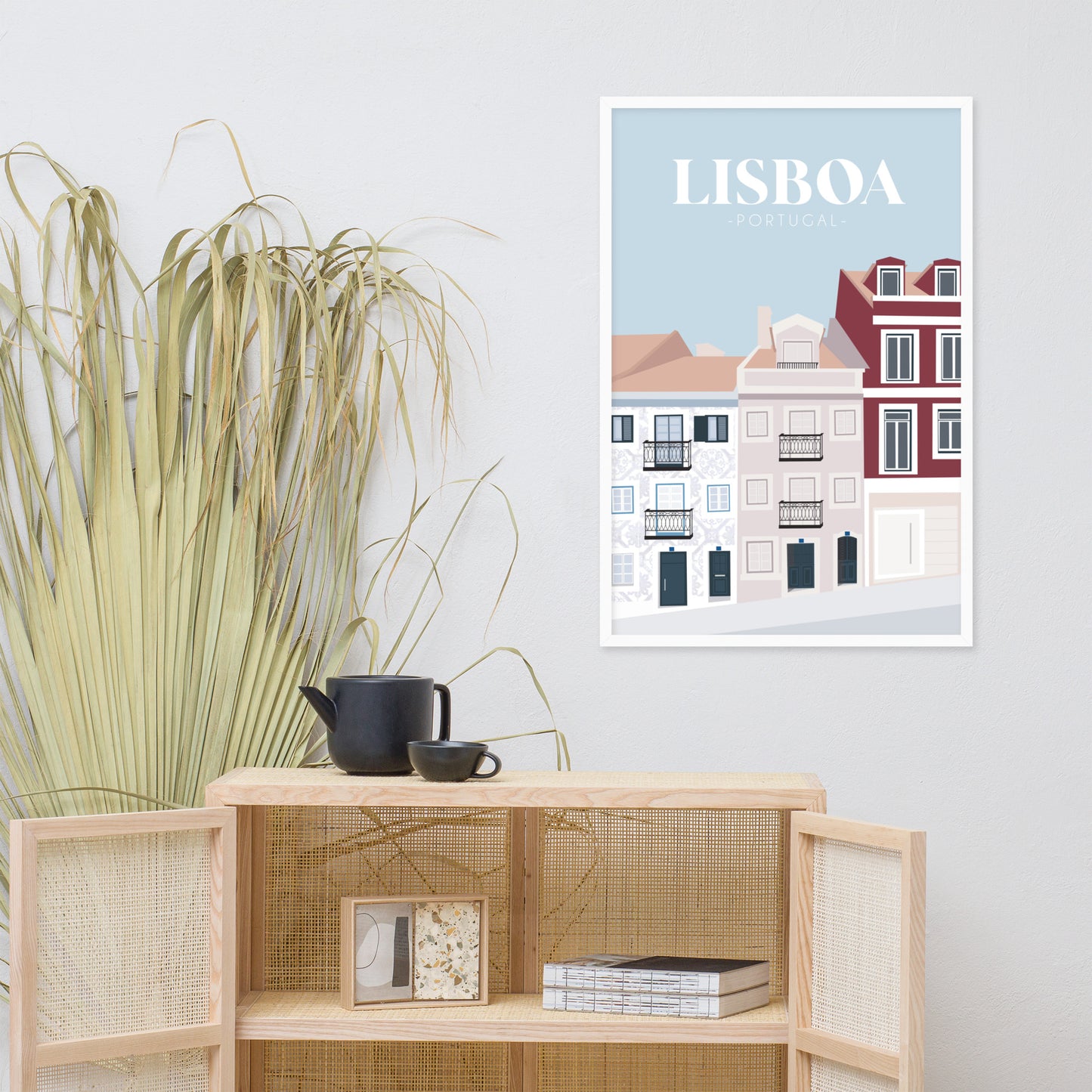 Affiche « Architecture Lisbonne » encadrée