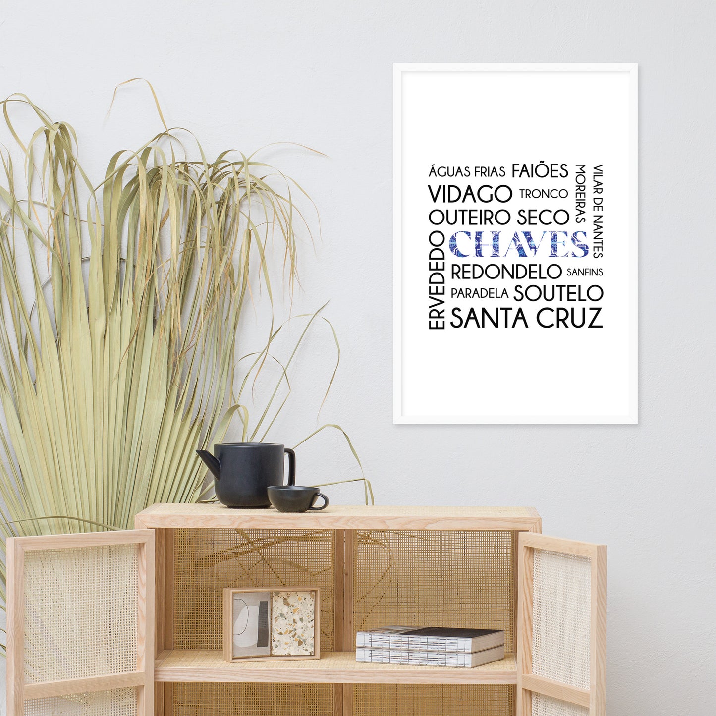 Affiche « Chaves e freguesias » encadrée