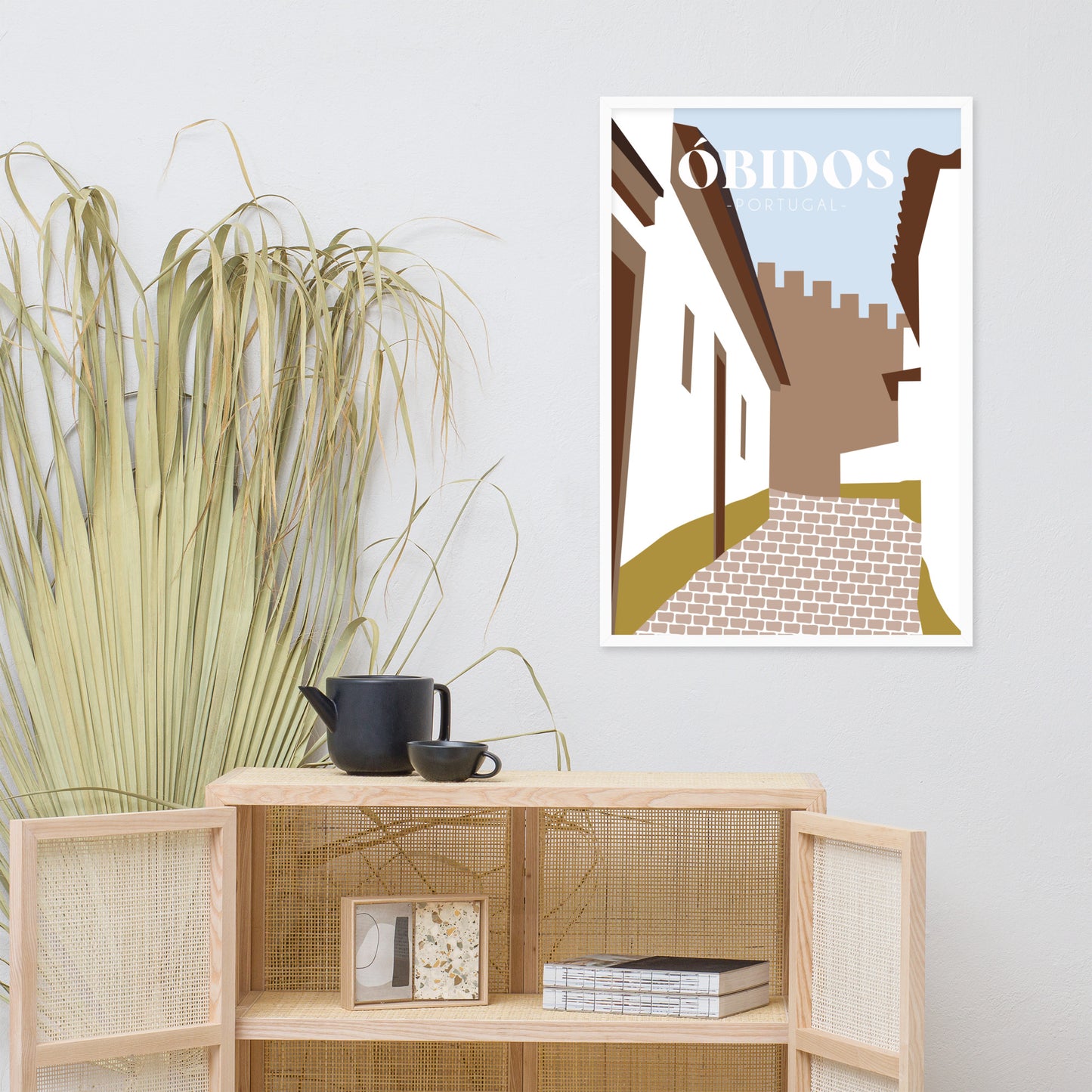 Affiche « Óbidos » encadrée