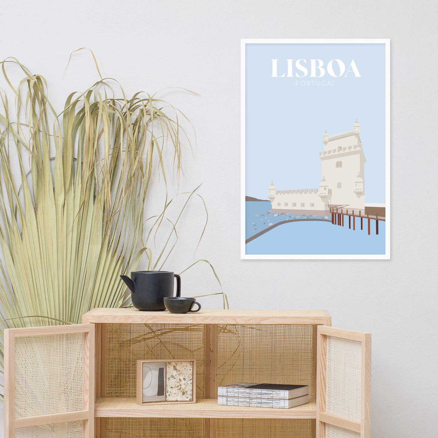 Affiche « Tour de Belém - Lisbonne » encadrée
