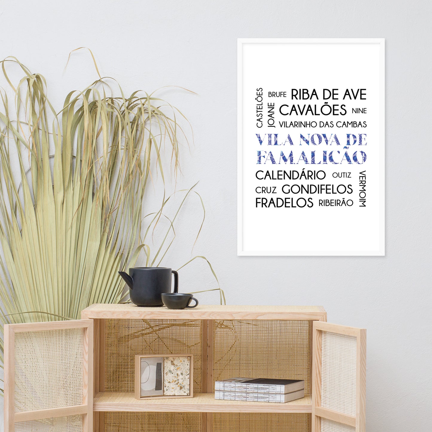 Affiche « Vila Nova de Famalicão e freguesias » encadrée