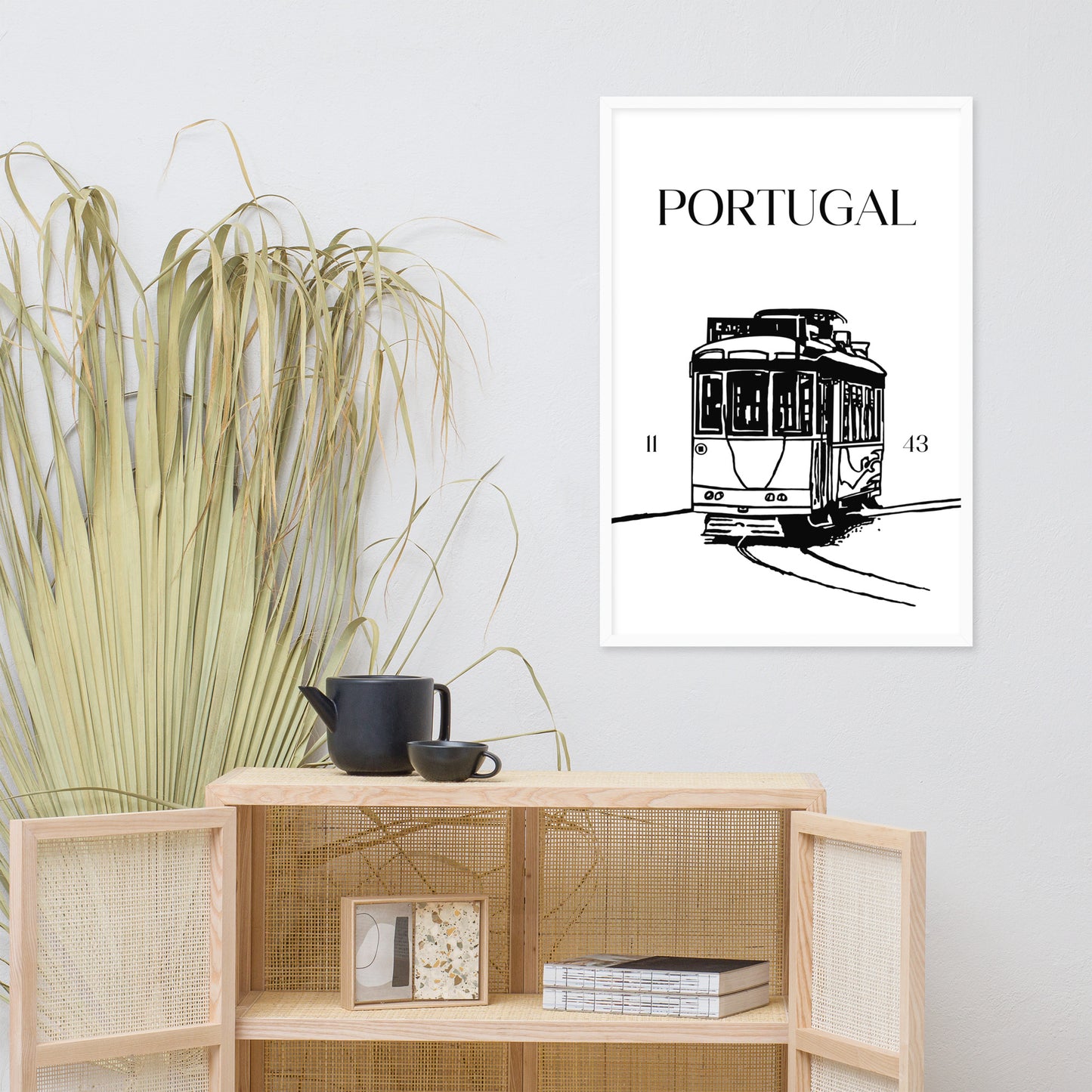 Affiche « Croquis Portugal » encadrée