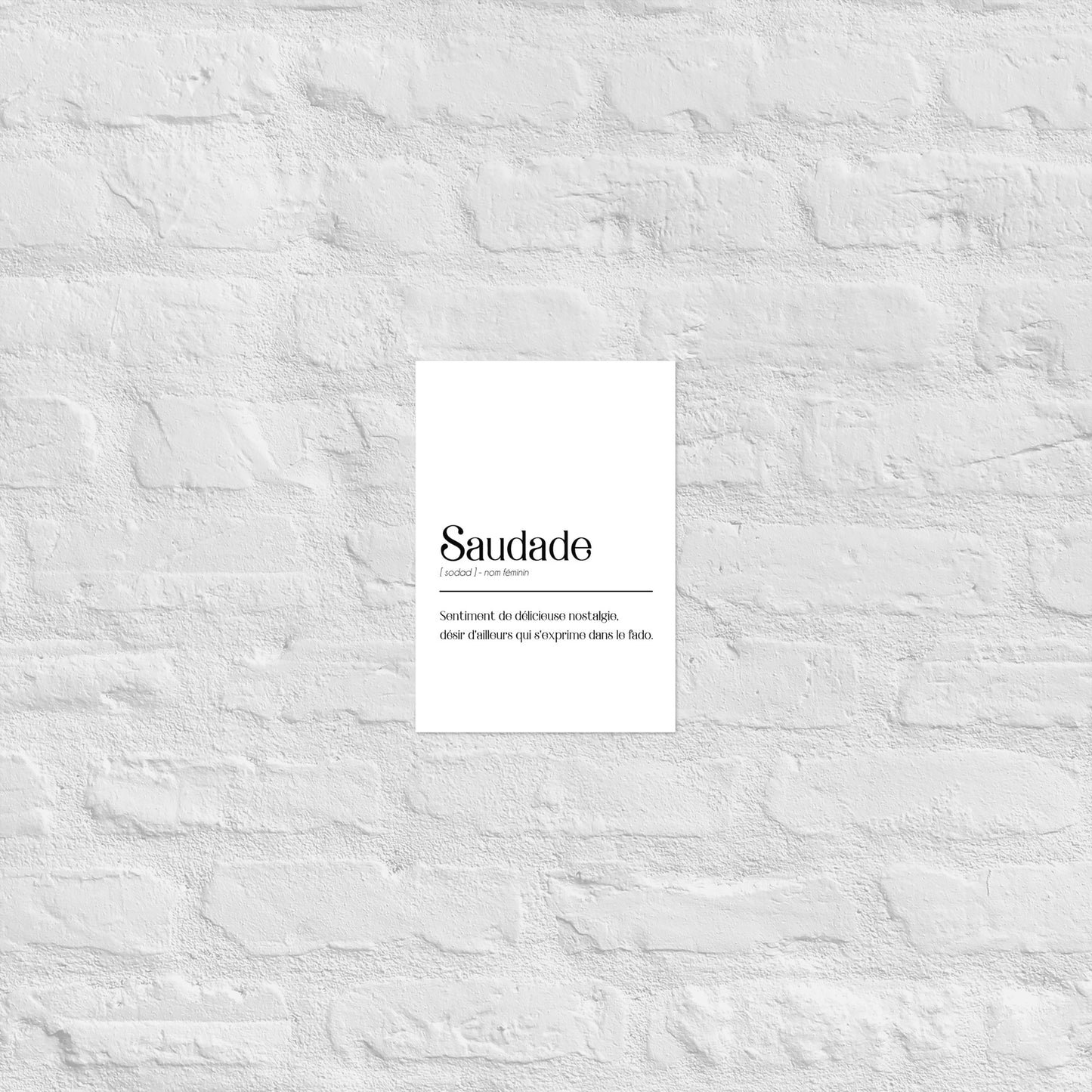 Affiche « Saudade »