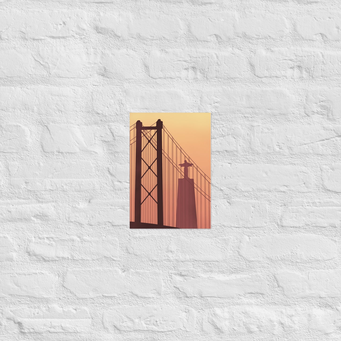 Affiche « Coucher de soleil à Lisbonne »