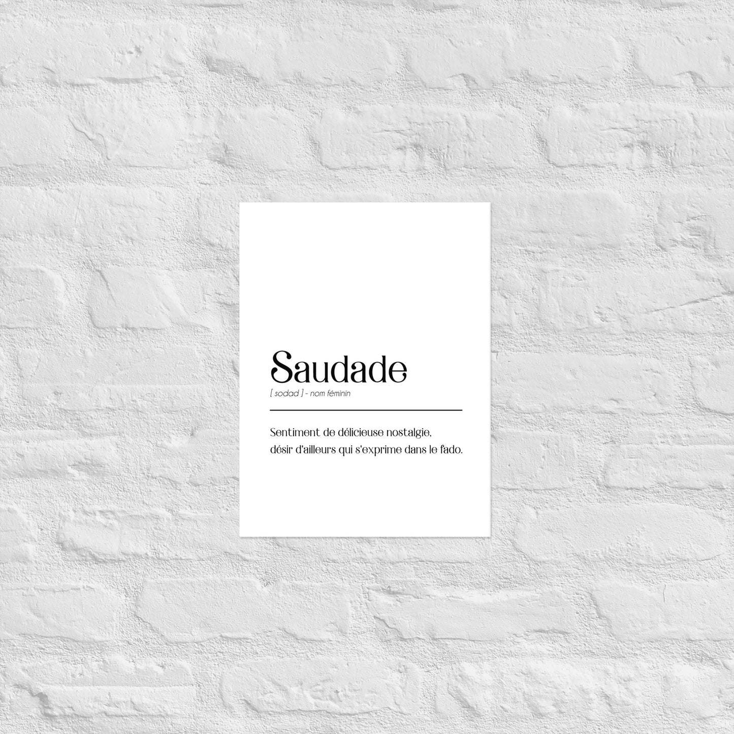Affiche « Saudade »