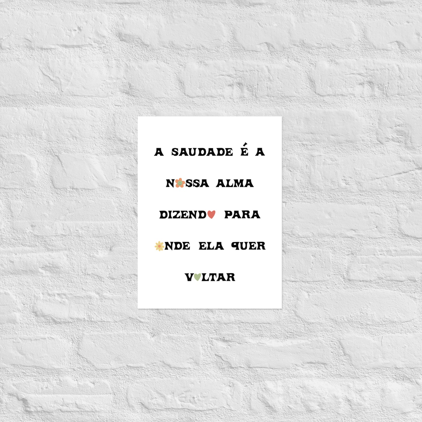 Affiche « A saudade é a nossa alma »