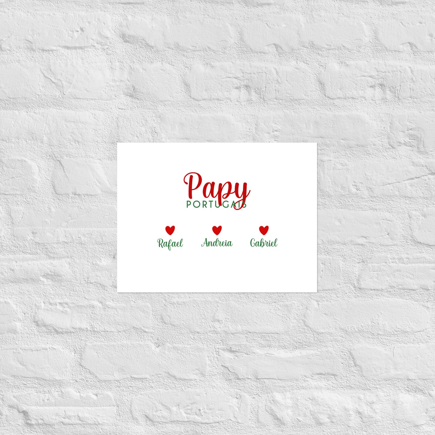 Affiche « Papy portugais » personnalisable