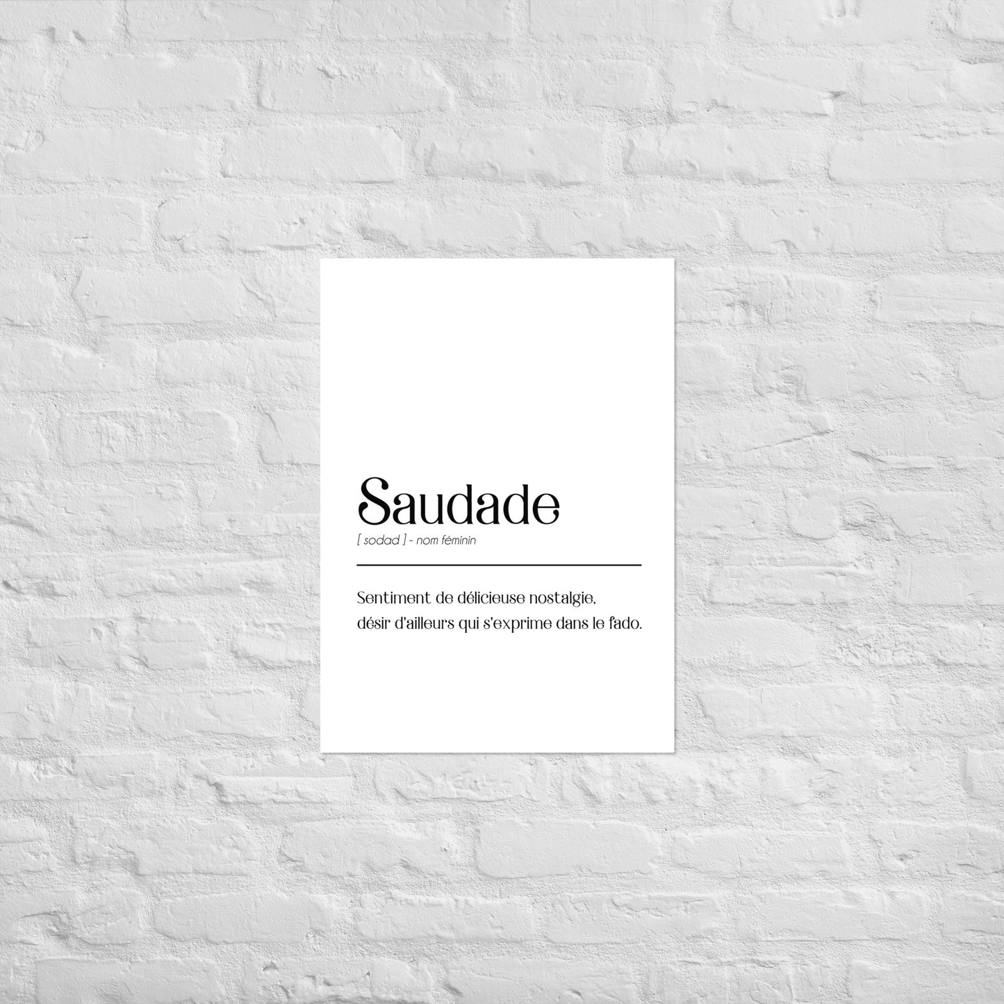 Affiche « Saudade »
