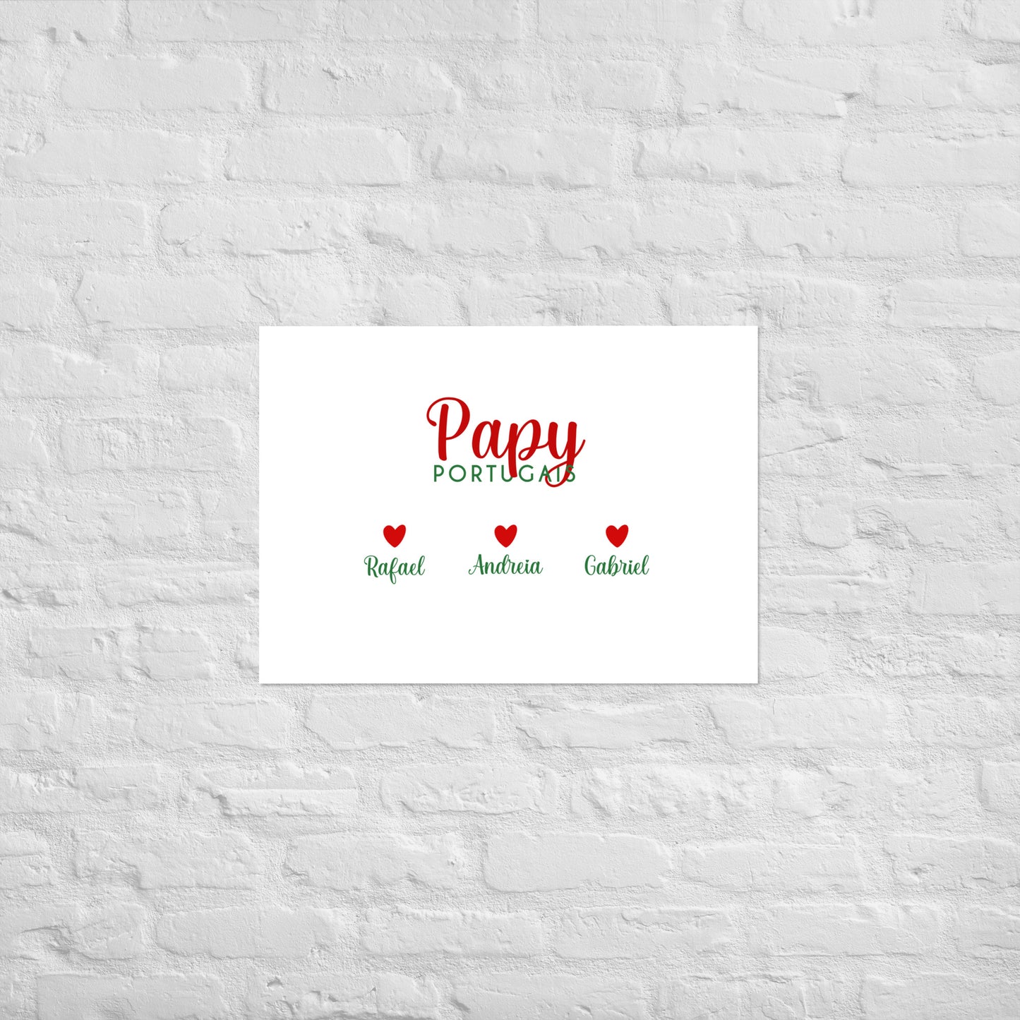 Affiche « Papy portugais » personnalisable