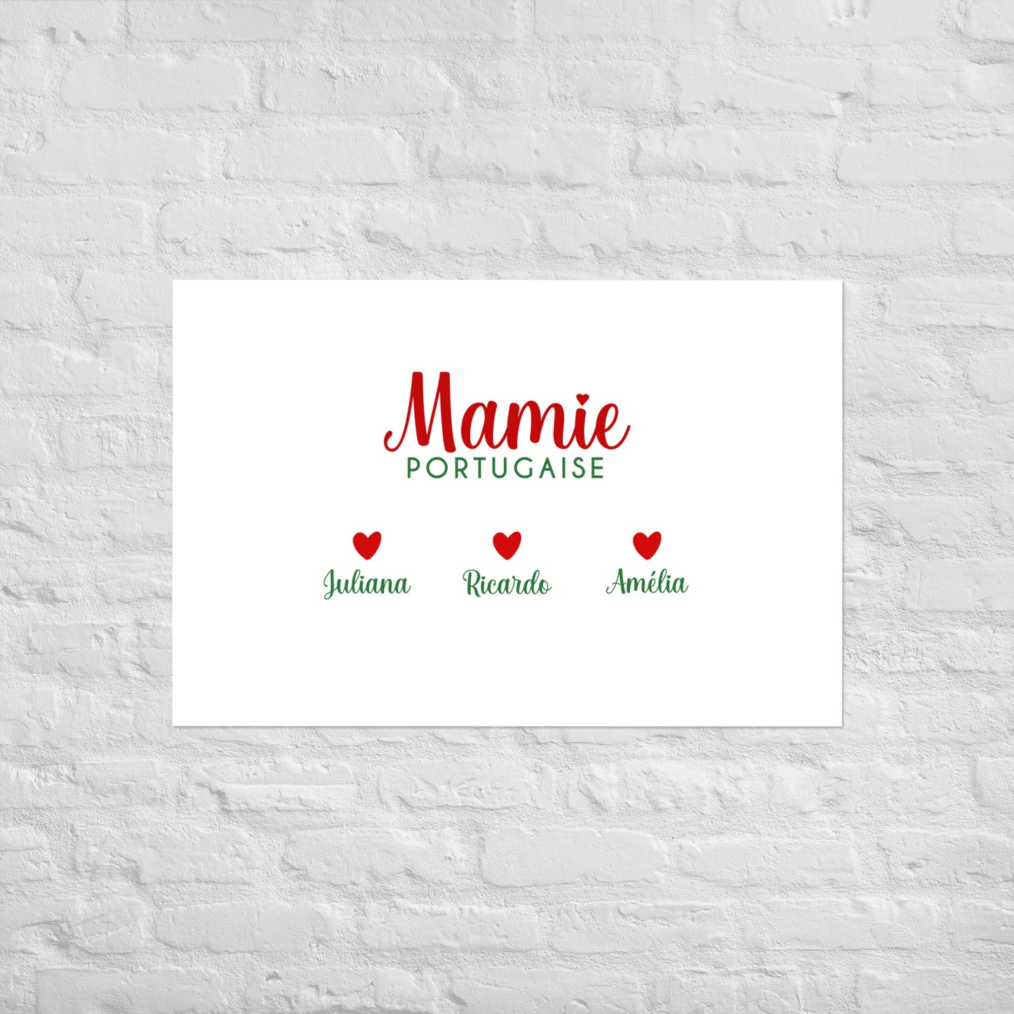 Affiche « Mamie portugaise » personnalisable