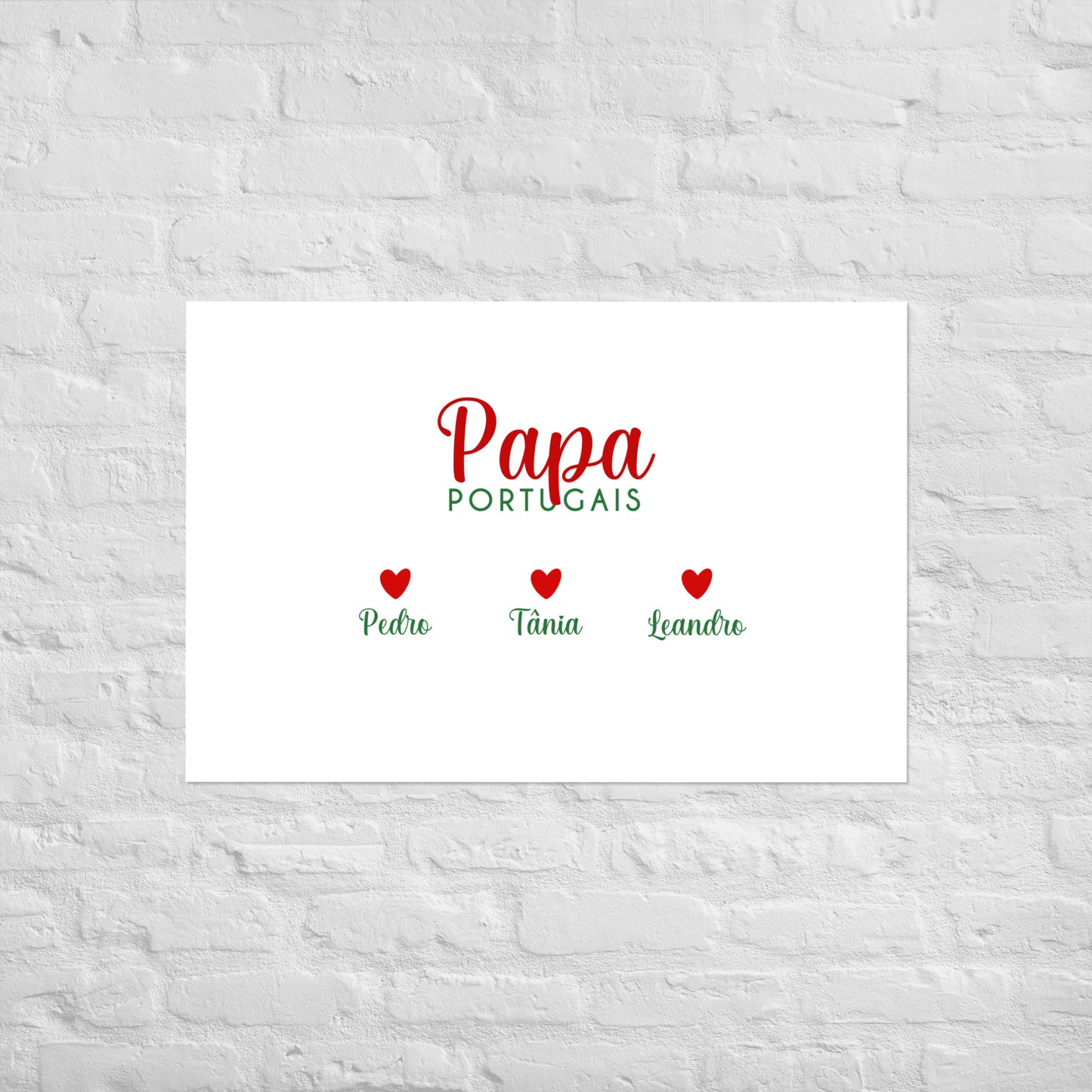 Affiche « Papa portugais » personnalisable
