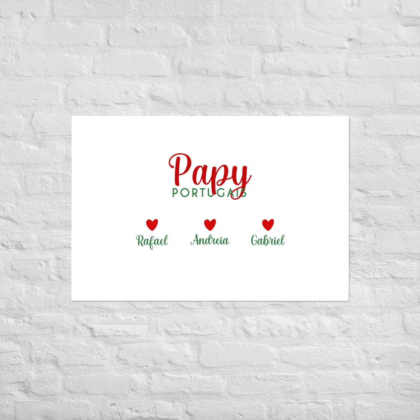 Affiche « Papy portugais » personnalisable