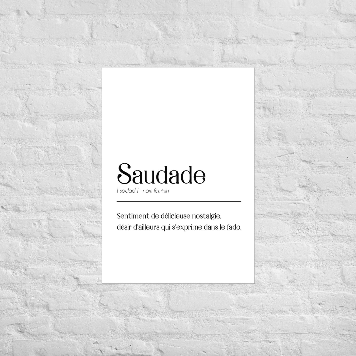 Affiche « Saudade »