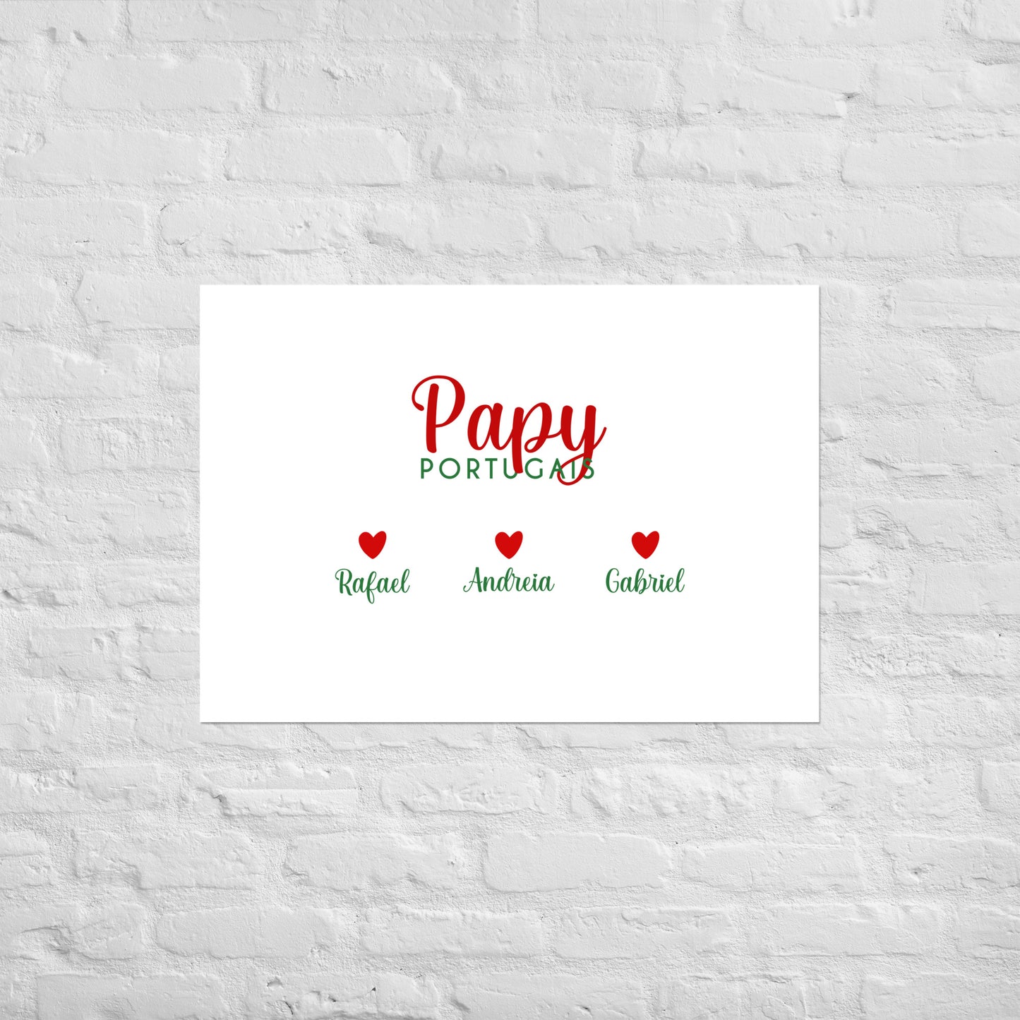 Affiche « Papy portugais » personnalisable