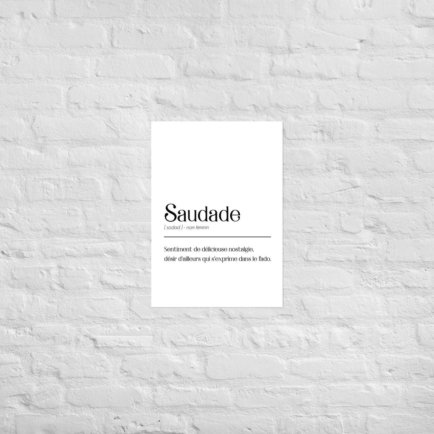 Affiche « Saudade »