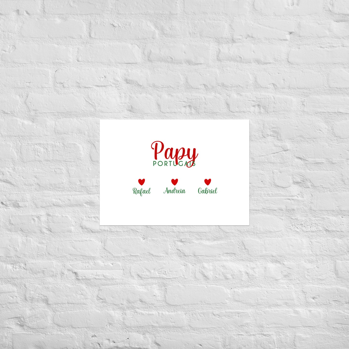 Affiche « Papy portugais » personnalisable