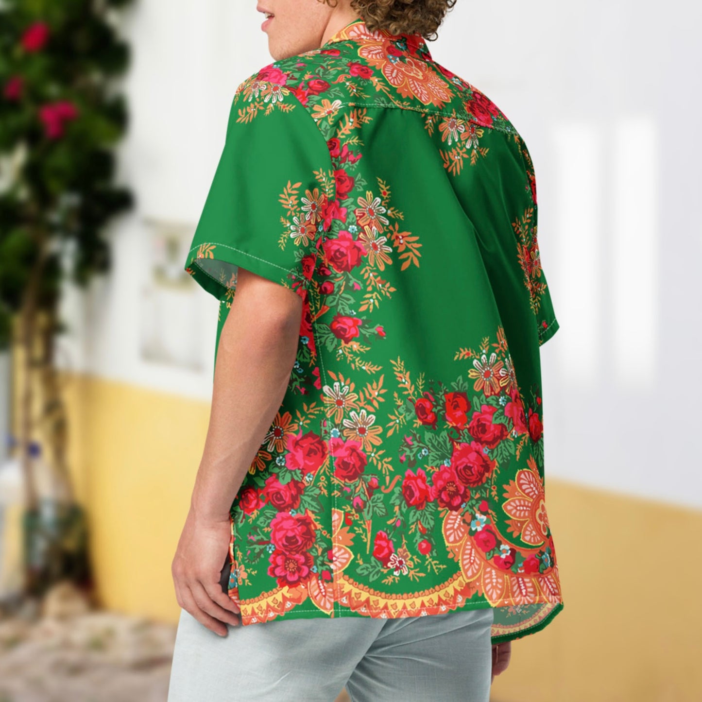 Chemise « Foulard portugais Minhoto vert »