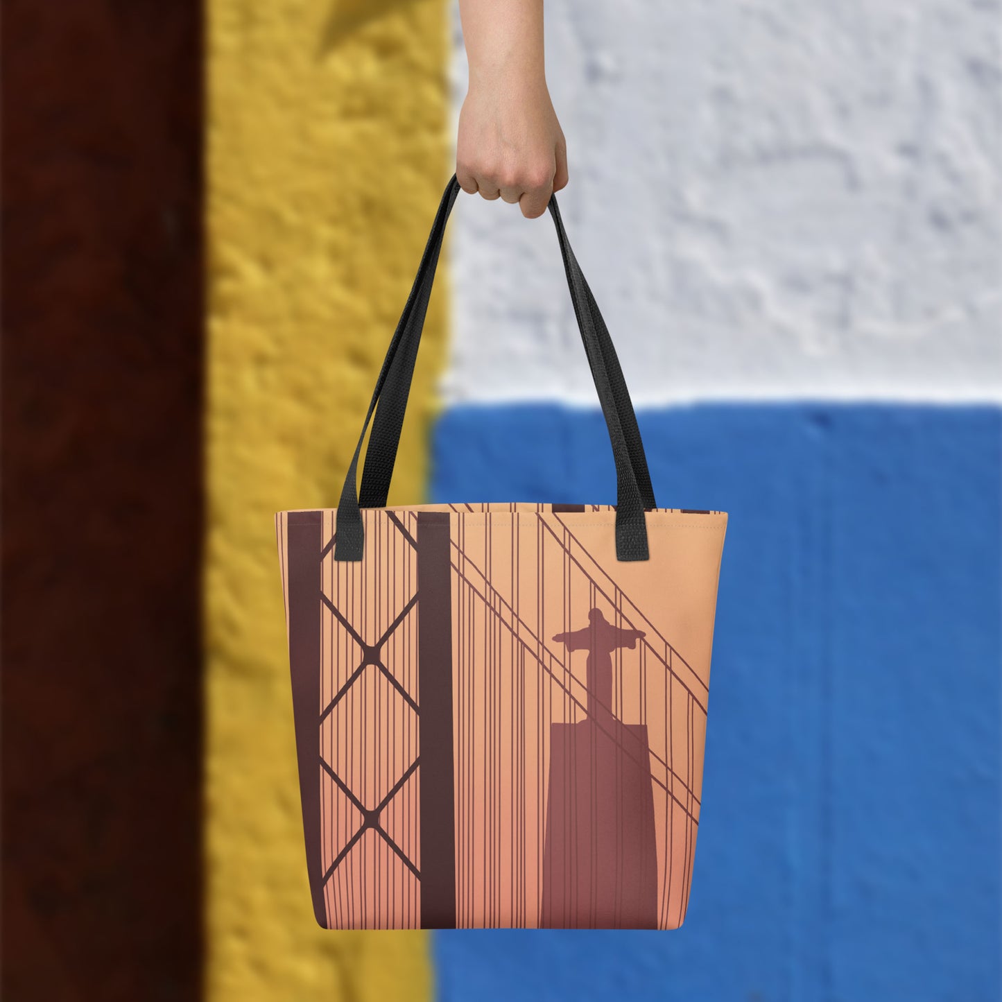 Sac cabas « Coucher de soleil à Lisbonne »