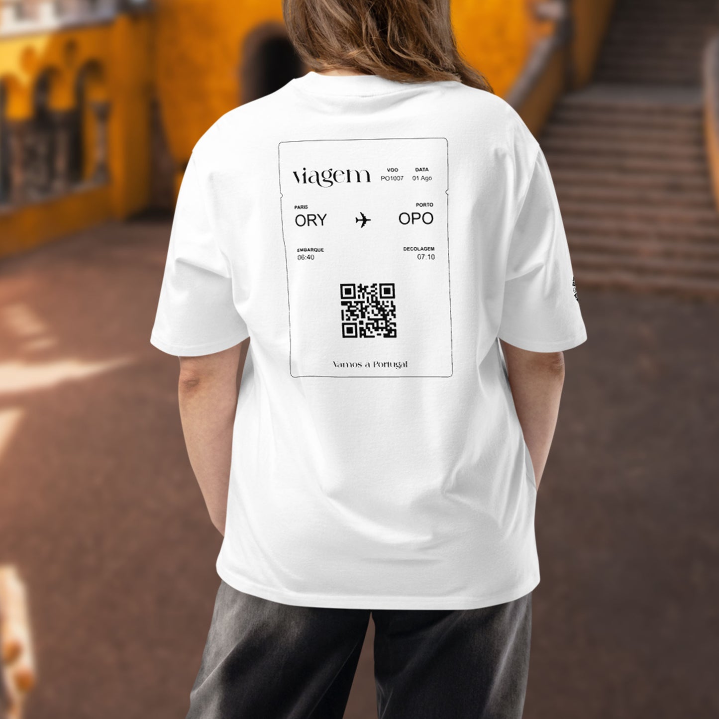 T-shirt oversize « Paris - Porto » personnalisable