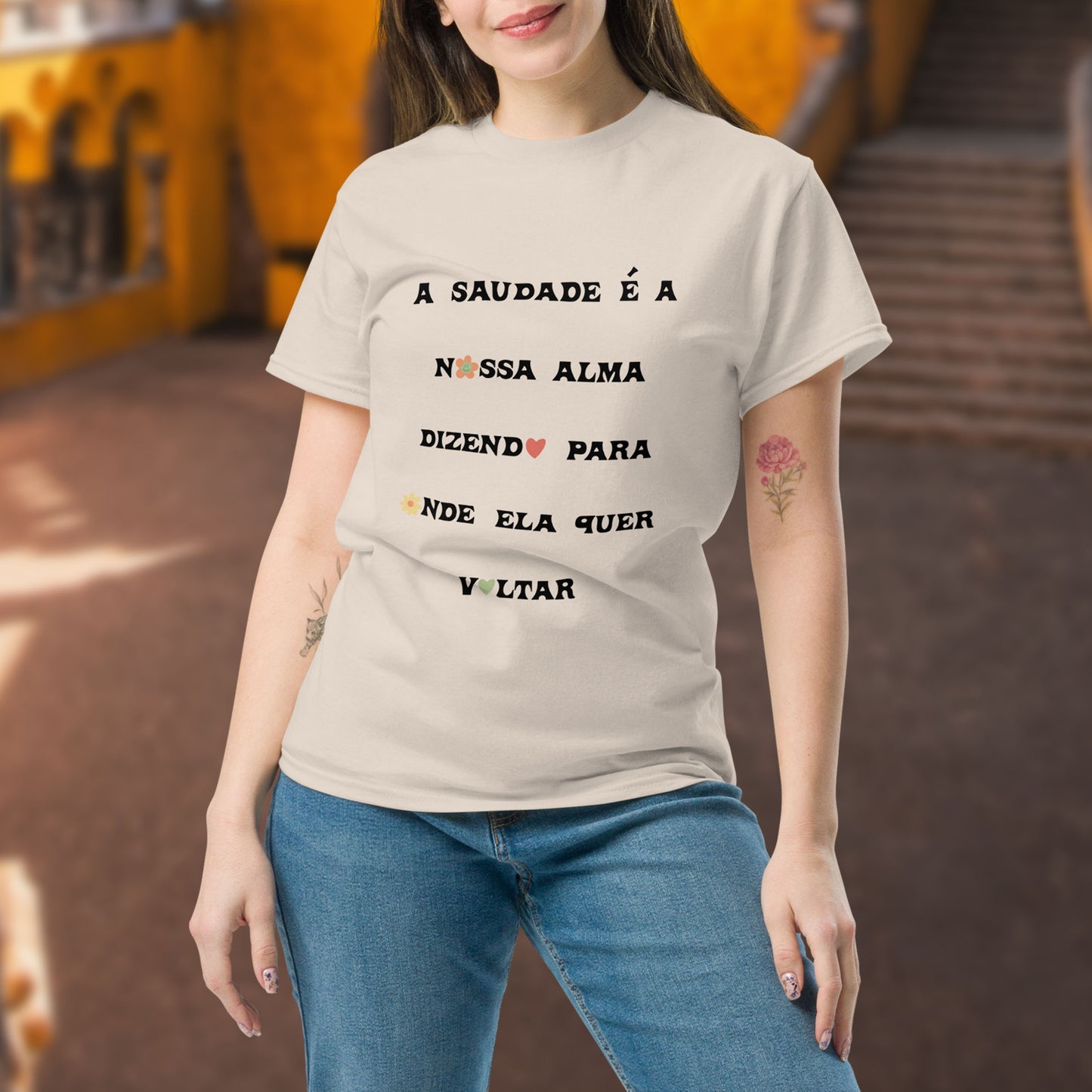 Camiseta “A saudade é a nossa alma”