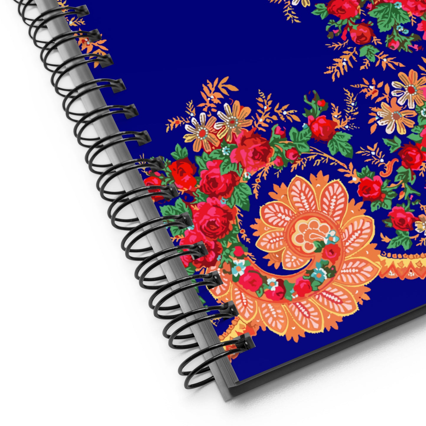 Carnet A5 à spirales « Foulard portugais Minhoto bleu »